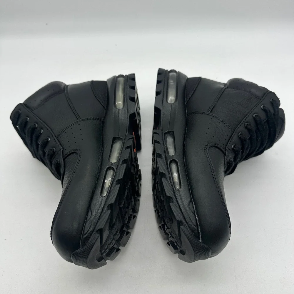 Nike 311567-001 Youth Size 6.5Y Triple Black Air Max Goadome ACG Leather Boots